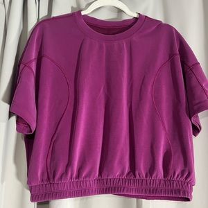 lululemon softstreme gathered T-shirt magenta purple size 12